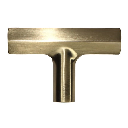 Emtek Mod Hex T Cabinet Knob Satin Brass Finish 86728US4